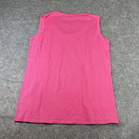 Quacker Factory Sweater Womens Medium Hot Pink Sequin Cardigan And Tank - Picture 9 of 11